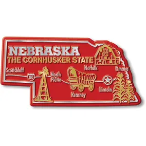 Nebraska Giant State Magnet by Classic Magnets, 4.3" 2.2"