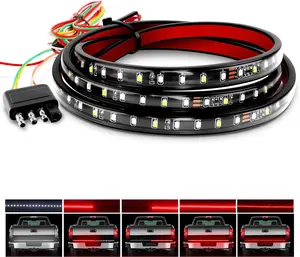 Nilight 60" Truck Tailgate Light Bar 108 LED Single Row Light Strip with Red Running Brake Lights Turn Signal White Reverse Light dealsforyoudays Underglow Car