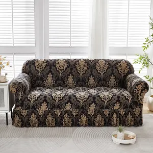 Luxury European Style Printed Sofa Cover, Stretchable Sofa Cover, Stretchy Full Coverage Dustproof Sofa Slipcover Protector, Suitable for Living Room Bedroom Outdoor Use, Sofa Couch Covers