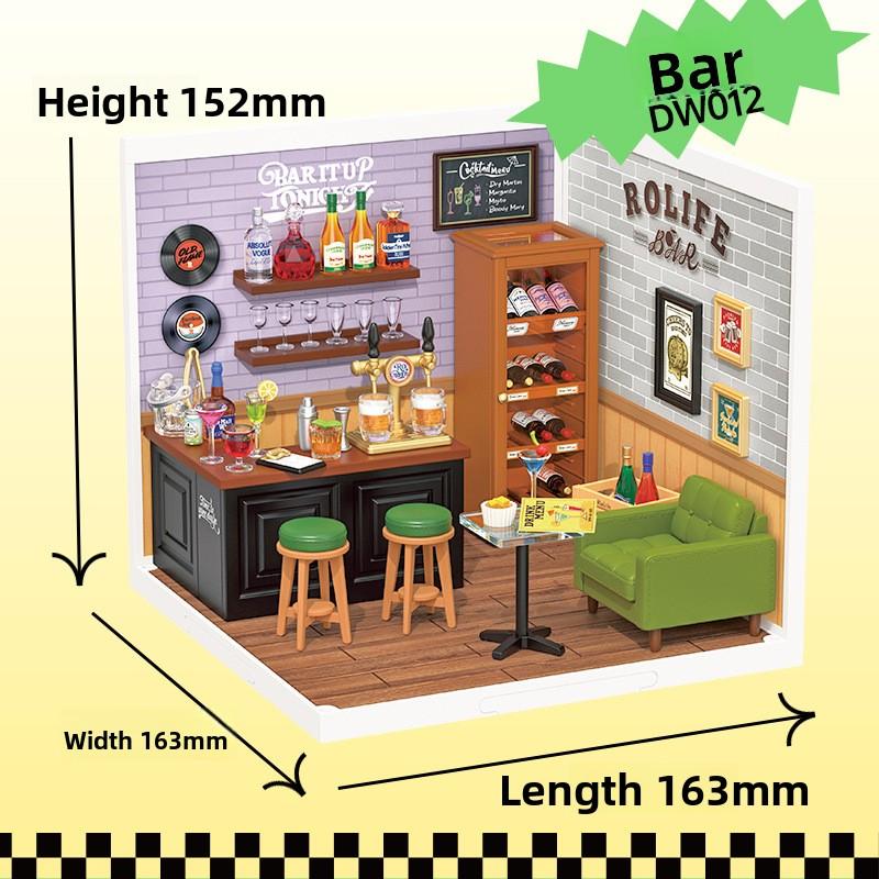 Rolife Super Creator DIY Miniature House Kit 100 Pieces Plastic Dollhouse Candy House Model Building Set with LED Lights for Kids & Adults 14+ Perfect for Cosplay Games and Birthdays