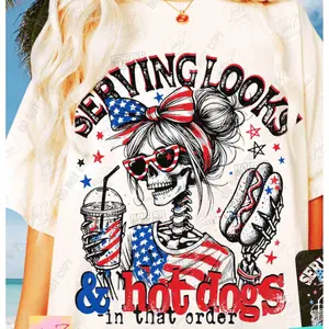 RTS SERVING LOOKS & HOT DOGS IN THE ORDER DTF DIRECT TO FILM transfers ADULT 10X11  19-Q