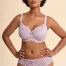 Lacsper Jasmine Plus Size Lace Bra with Special Lace Detailing Unlined Non-Padded Full Coverage Comfortable Supportive All Day