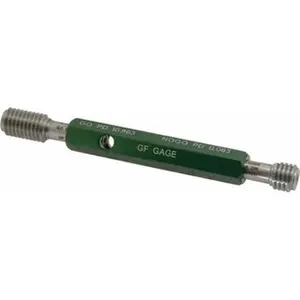 GF Gage Plug Thread Gage: M12x1.75 Thread, 6H Class, Double End, Go & No Go 0.4277" Go Pitch Dia, 0.4355" No Go Pitch Dia, Handle Included W1201756HS