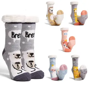 mySundaze Cute Animals Sherpa Socks Set of 6 Pairs
