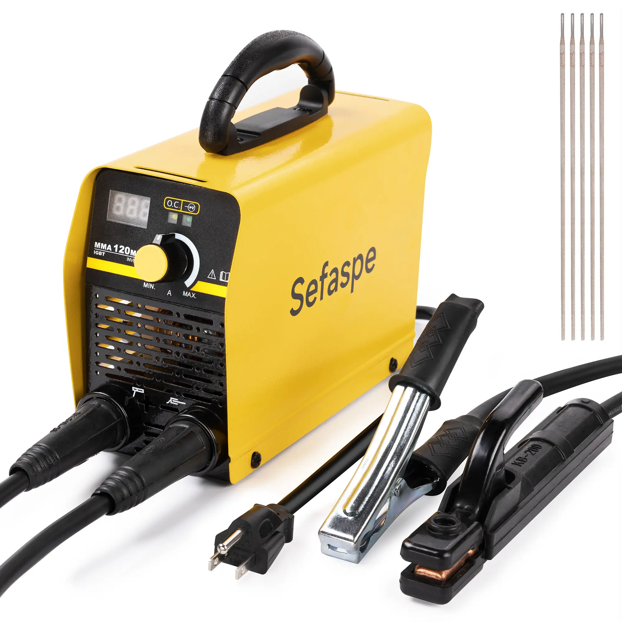 Labor Day Sale Stick Welder 110V 120A IGBT Inverter Synergic Control Portable Welder Machine with Hot Start Anti-Stick Tools for Mechanics Welding Acc