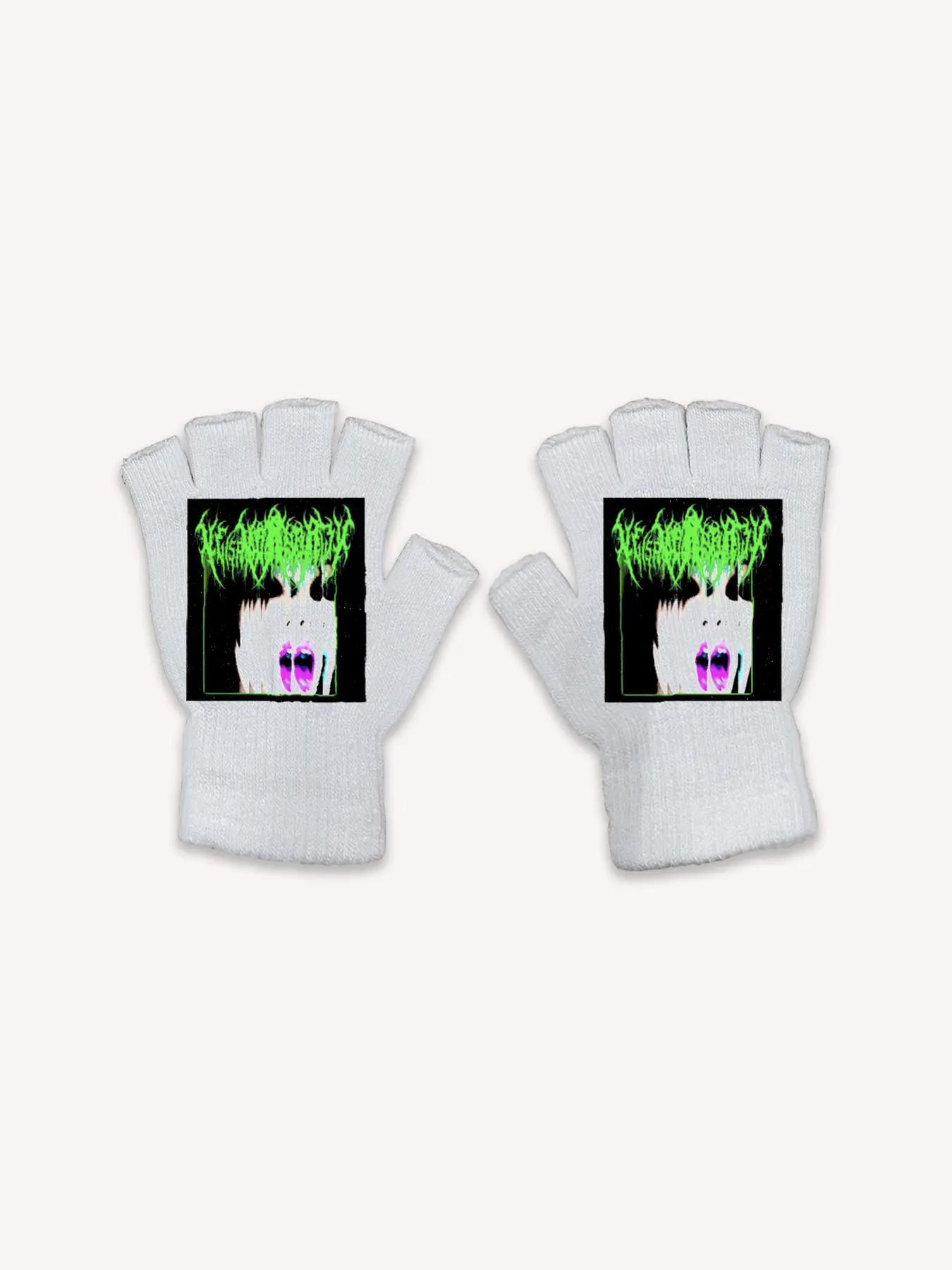 Pair of Fun Gloves Dark Street Style Warmth, Trendy Accessory, Unique Design for All Seasons, Fashionable Glove Set