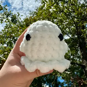 Mini Crochet Ghost Plushies - Handmade Soft Toy Dolls