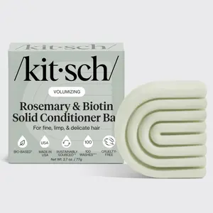 Kitsch Rosemary & Biotin Conditioner Bar – Organic, Vegan, Volumizing, Hydrating, Plastic-Free, Paraben & Sulfate-Free, for Curly & Straight Hair, 2.7 oz