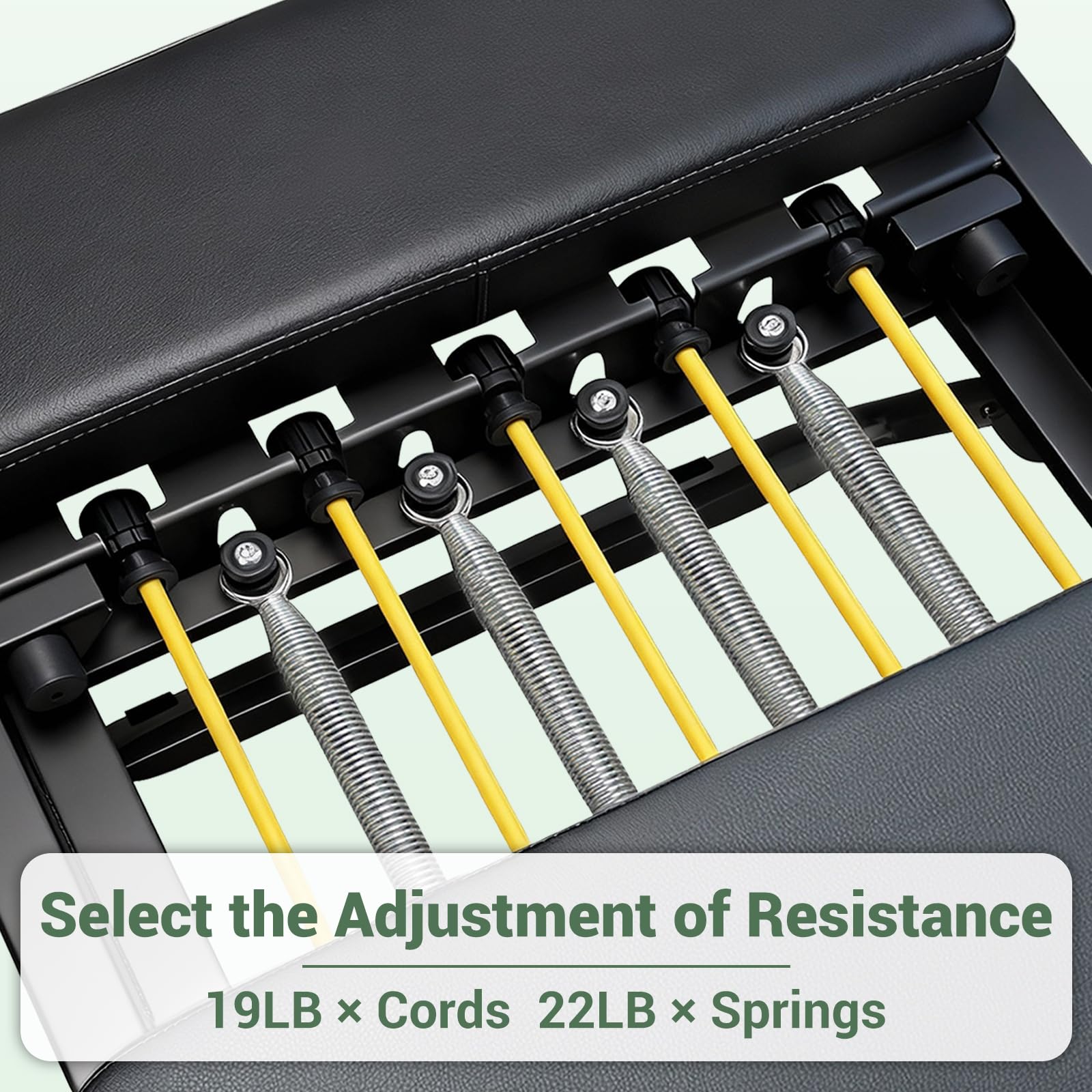 Foldable Pilates Reformer Machine 500 LBS Weight Capacity Tool Free Compact Design Home Gym Equipment Suitable Beginners Advanced Users