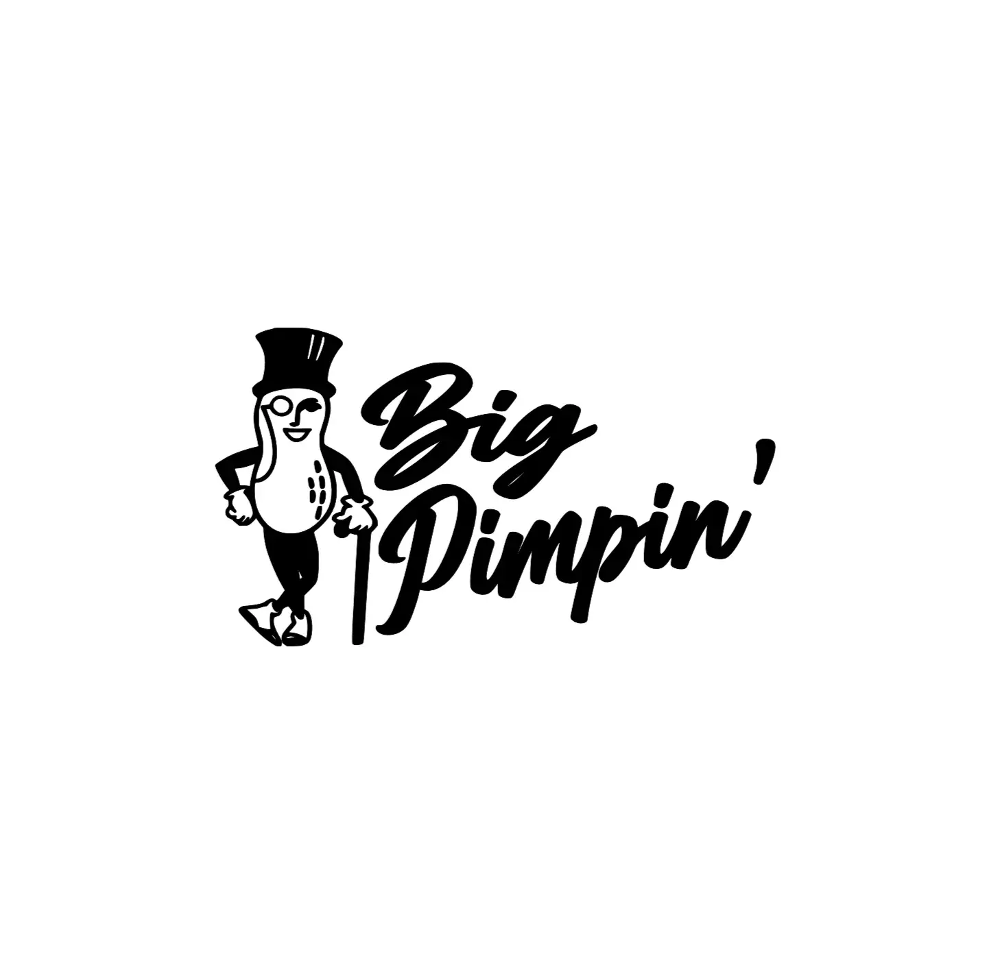 Big Pimpin Mr. Peanut Decal Sticker for Cars and Trucks - Perfect for Vehicle Decoration