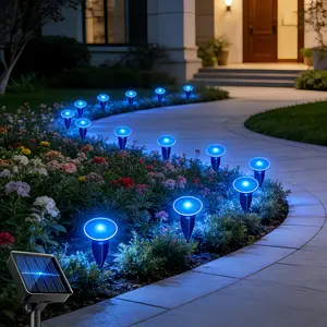 30 LED Outdoor Solar Garden Lawn Lights, IP44 Dustproof and Waterproof Rating, ideal for illuminating small garden paths, courtyards, gardens, and lawn pathways. Perfect for festive decorations during weddings, Valentine's Day, Easter, and other holidays.
