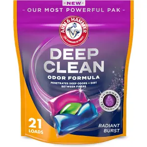 Deep Clean Odor Formula Laundry Detergent Power Paks, 21 Ct. Church & Dwight cleaning  tablets