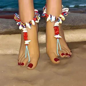 COLORFUL SHELLS Barefoot Sandals