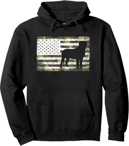 Funny English Mastiff Dog For Men Mastiffs Dog Camouflage Pullover Hoodie
