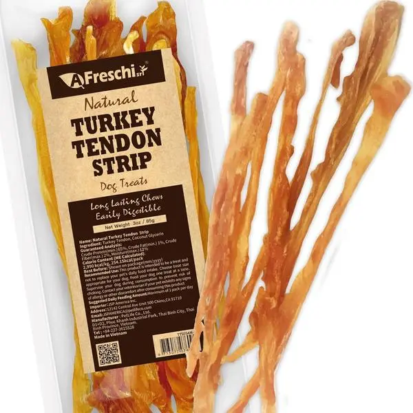 Turkey Tendon Dog Chews – Long Lasting Natural Rawhide Alternative for Small Dogs