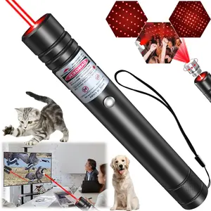 Red Laser Pointer Cat Toy, Red High Power Laser Pointer Long Range Strong Laser Light Pointer for Cats Dogs Toy Rechargeable Pointer Laser for Presentations Teaching Outdoor Cat Laser Toy