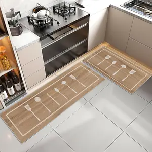 Kitchen Floor Mat, 2 Counts Non-slip Kitchen Rug, Waterproof Kitchen Runner Rug, Soft Kitchen Carpet, Kitchen Decor, Home Decor
