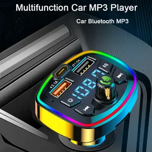 Car Bluetooth 5.0 FM Transmitter Wireless Adapter Mic Audio Receiver Auto MP3 Player 2.1A Dual USB Fast Charger Car Accessories  car fm transmitter