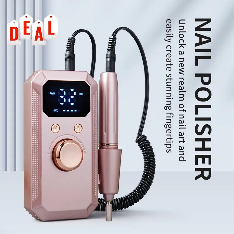 Professional Rechargeable Electric Nail Drill Machine - 32000RPM Adjustable Speed, Low Vibration, Smooth for Sensitive Use & Keratin Care, Portable UV Nail Care Accessory for Quick Gel Polish Removal