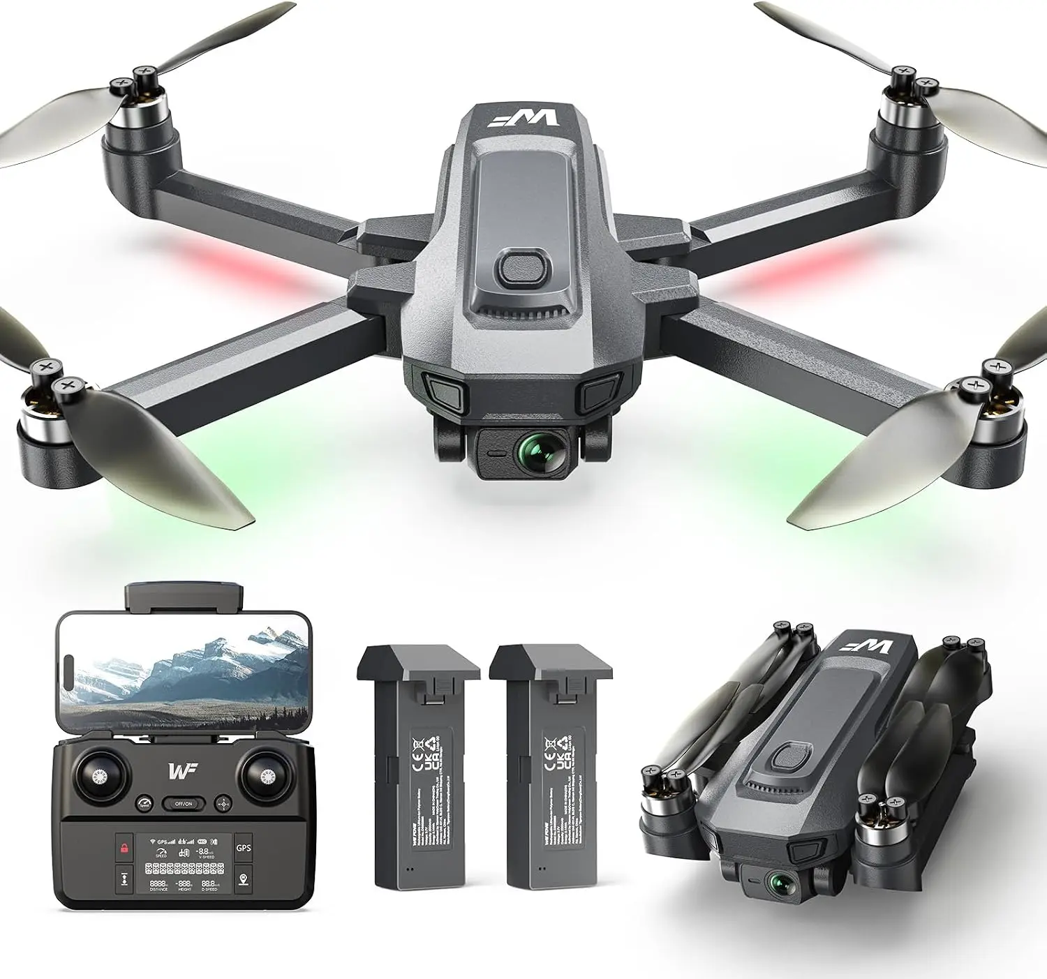 WF30 Foldable 4K Camera GPS Drone Adult Beginners Brushless Black WF30 Foldable 4K Camera GPS Drone Adult Beginners Brushless Black