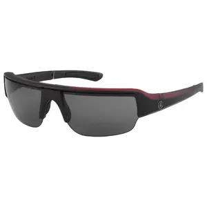 POPTICALS, POPGUN, Polarized Sunglasses, Matte Red/Black Crystal Frame, Gray Lens