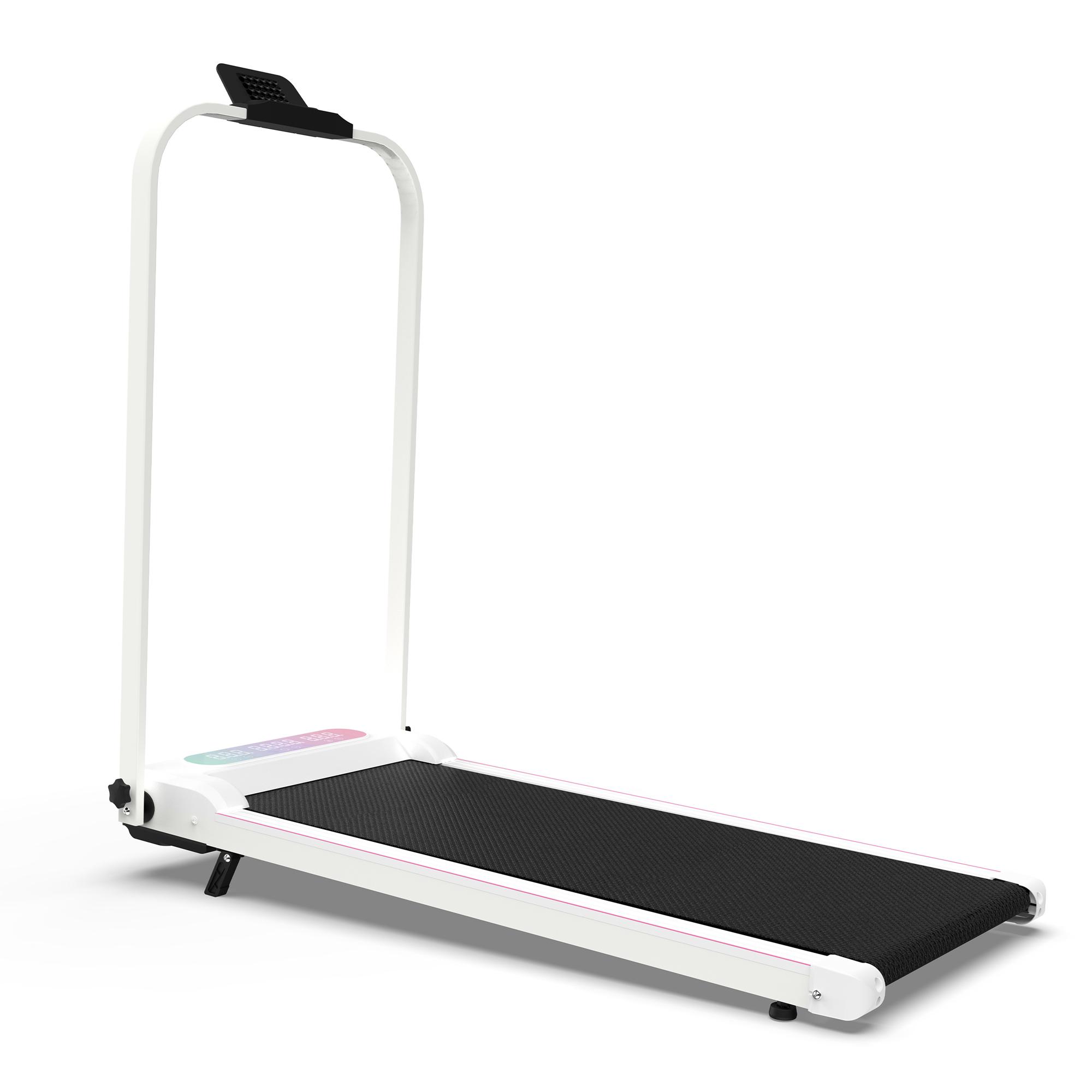 Dufominc 2-in-1 Foldable Incline Treadmill with Handle, Portable Under Desk Walking Pad, Vibration Pad, and Remote Control – Home Workout Gear