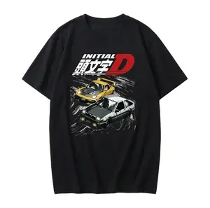 Initial D T Shirt, Japanese Anime Graphic, Funny Harajuku Manga T Shirt, Fashion Casual Short SleeveT Shirt, Women Clothes Streetwear