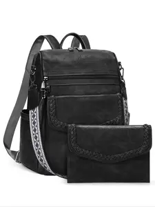 Backpack Purse for Women Fashion PU Leather Backpack for Women Convertible Backpack Casual Shoulder Bag with Tassels