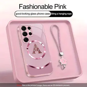 Suitable for [Galaxy S25 Ultra] high-end MagSafe phone case🥰，and comes with a complimentary four-leaf clover lanyard—choose from all 26 letters.YM99