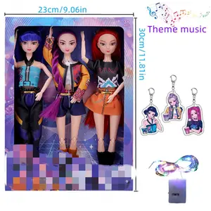 K-POP Mysterious Guardian, Cute Idol Character Collection Toy Fans, Music Theme, Active Joint, Durable PVC Anime Model Doll, Suitable as Birthday Gift