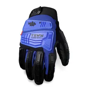 TSWM Premium Welding Glove with Flame Resistant Stitching for Maximum Protection Ideal for Welders Ensuring Safety and Reliability Blue & Black