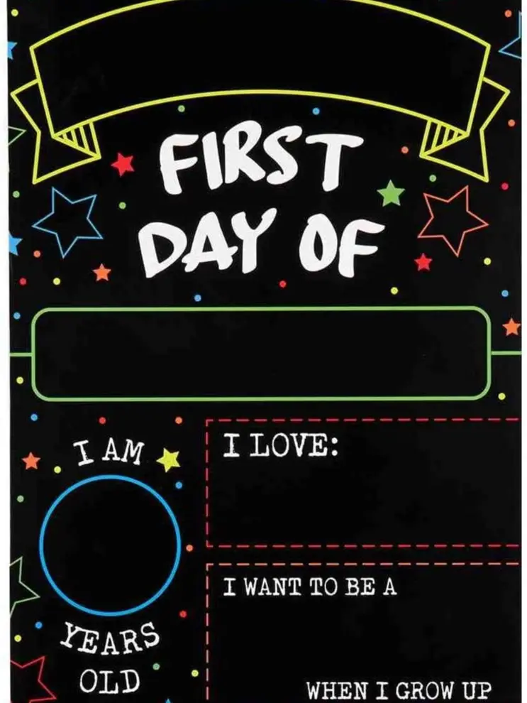 Dry Erase First Day of School Boards