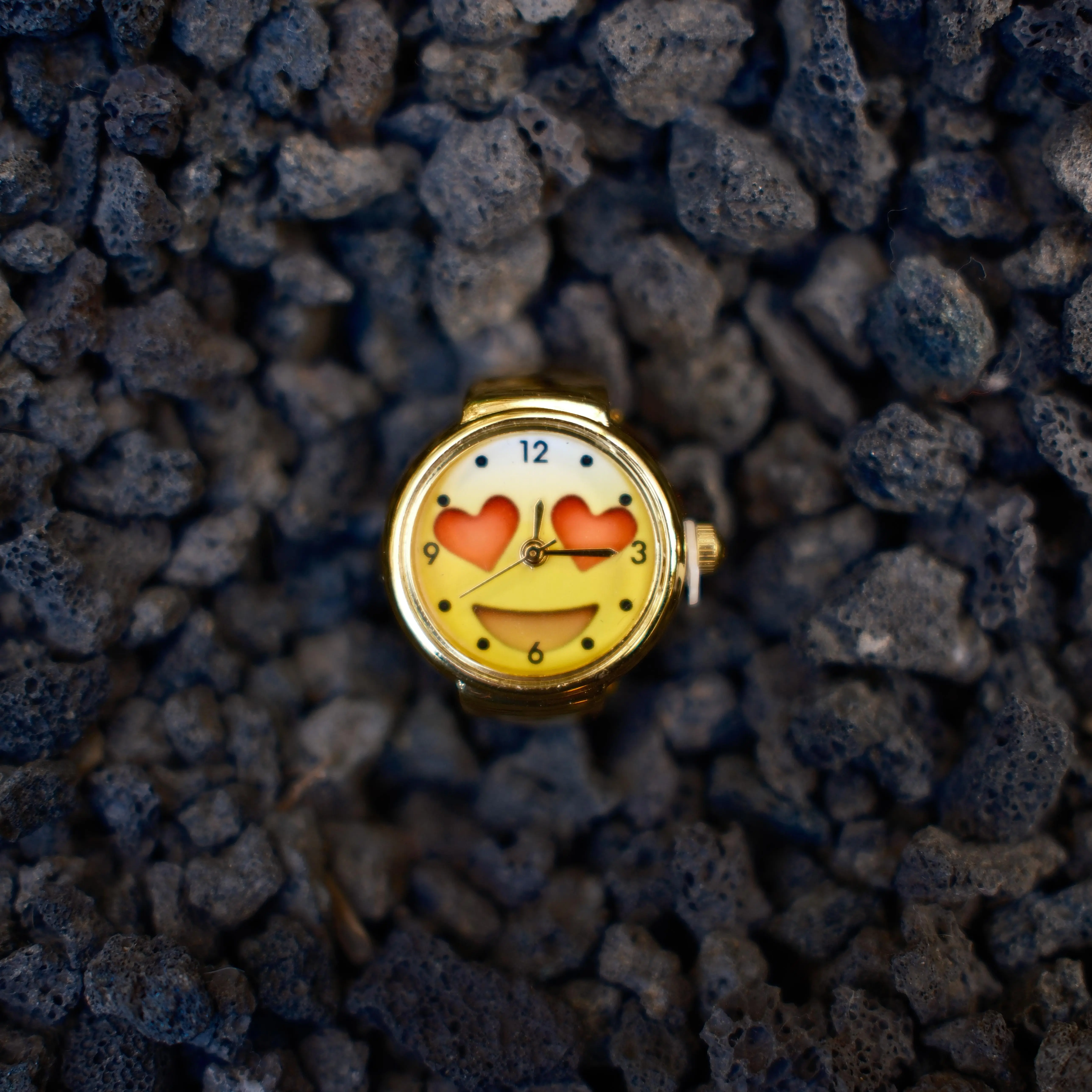 Bozhi "Emoji" Series Watch Rings Simple & Inclusive Design Universal Appeal Fashion Accessory Creative Adjustable Clock Rings Finger Ring Watches Perfect Gift