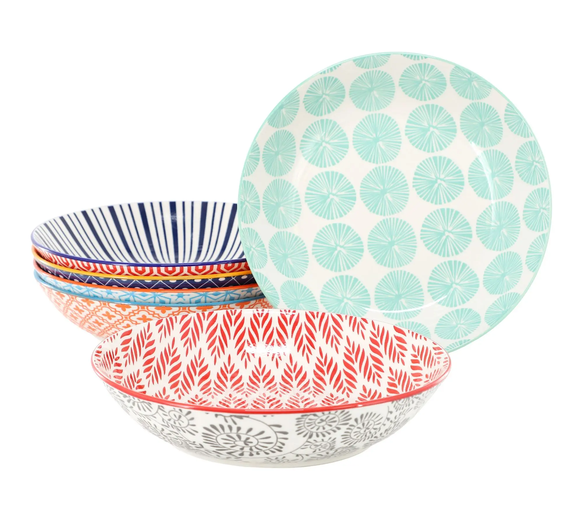 Elama Giovanna 6 Piece Assorted Stoneware Bowl Set
