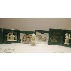 Snowbabies Dept 56 Figurine Christmas Decor Winter (Lot Of 5 Pieces)