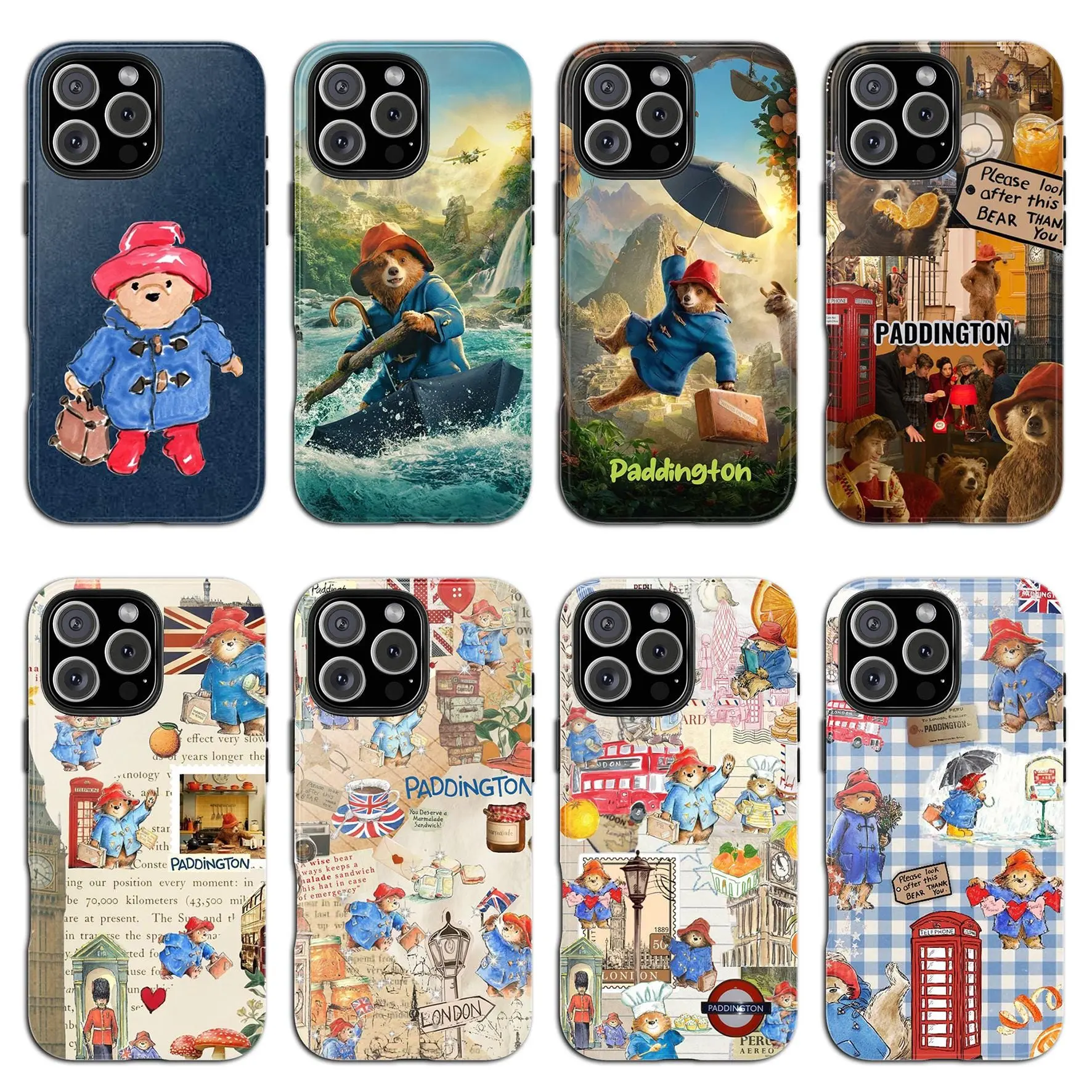 Paddington 4 Suitcase Travel Bear Phone Case, Suitable for iPhone 17-11 Pro Max/Plus and  Samsung Galaxy S23-25