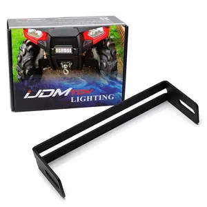 iJDMTOY One-Piece Metal Mounting Brackets For ATV 8-Inch Single/Double Row LED Light Bar, Universal Fit on ATV UTV Front Grille/Center Hood/Handlebar