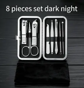8PCS Stainless Steel Nail Clipper Set, Professional Manicure Pedicure Grooming Kit