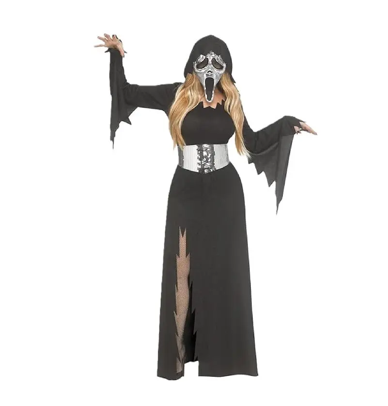 Fun World Mirror Bling Ghost Face Adult Costume,Medium/Large