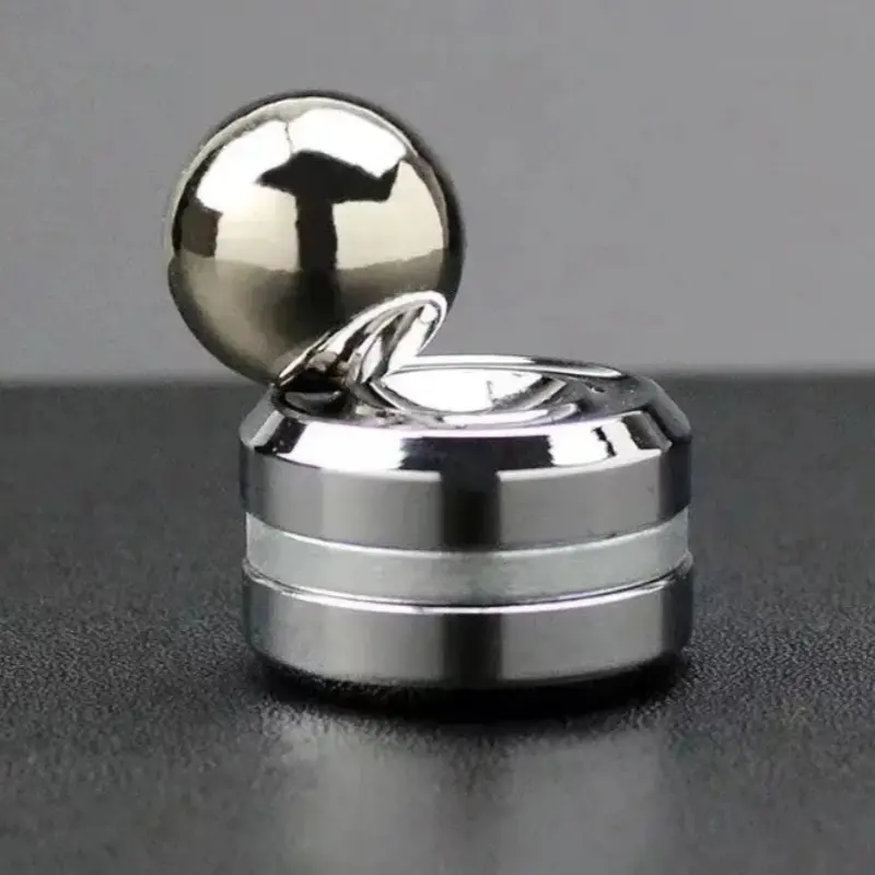 Metal Fidget Spinner Toy - Magnetic Rotatable Stress Relief Gyro Ball, Portable Orbital Spin Fingertip Hand Exerciser, 12+ Years Unisex Stress Relief Gadget Sensory Decompression Toy, 12 Years Above