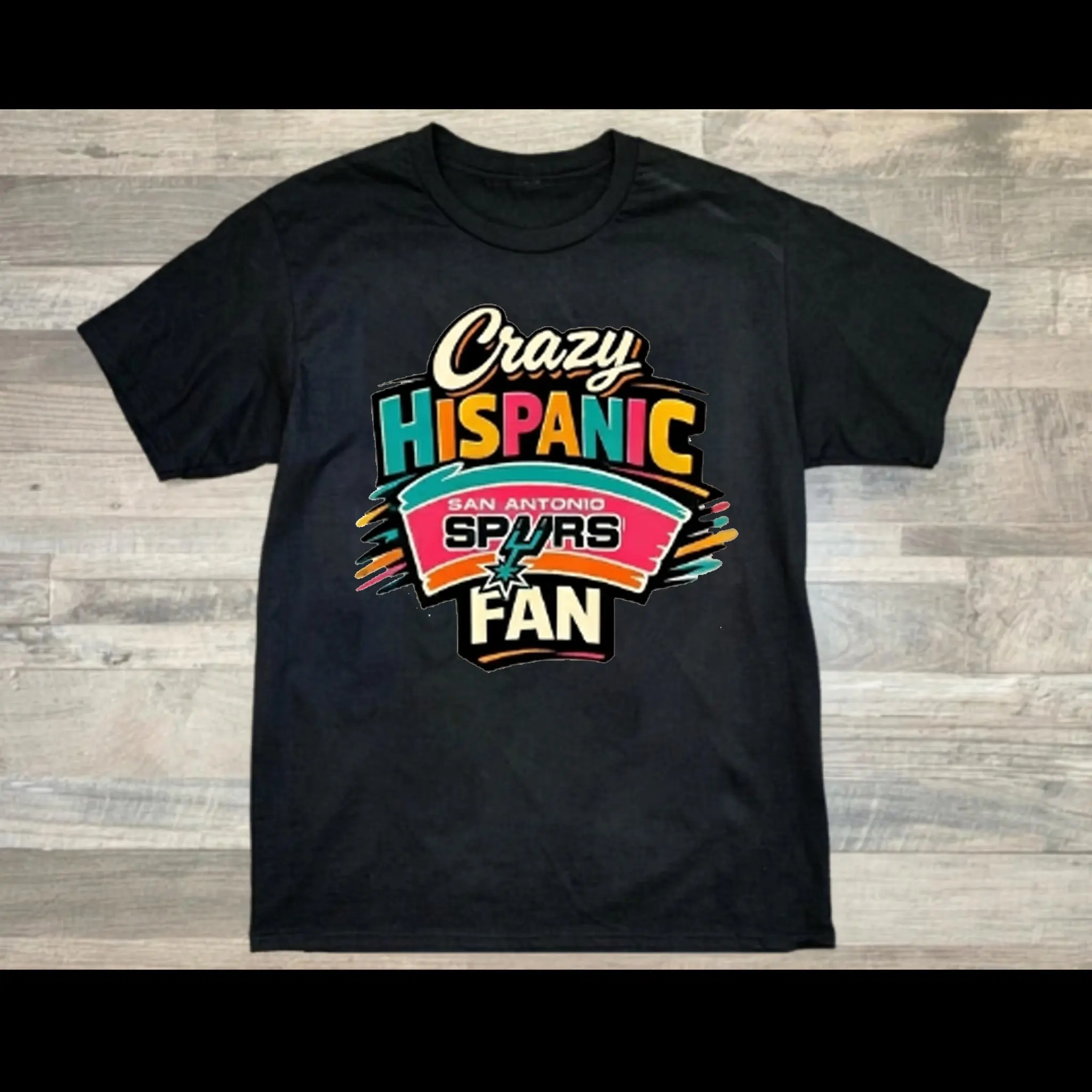 Crazy Hispanic Spurs Fan Shirt, Retro Fiesta Spurs Shirts, San Antonio Basketball Graphic, Vintage Style Tee
