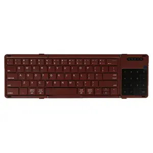 Bluetooth keyboard with touchpad + numeric keypad, dual-mode connection, foldable portable office Bluetooth folding keyboard