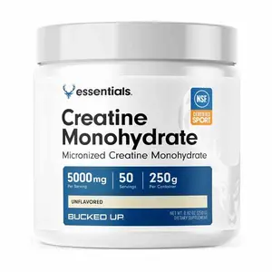 Bucked Up Pure Micronized Creatine Monohydrate for Women and Men - Easy to Mix and Unflavored - 5G Per Serving - 50 Servings - 250 Grams Per Container