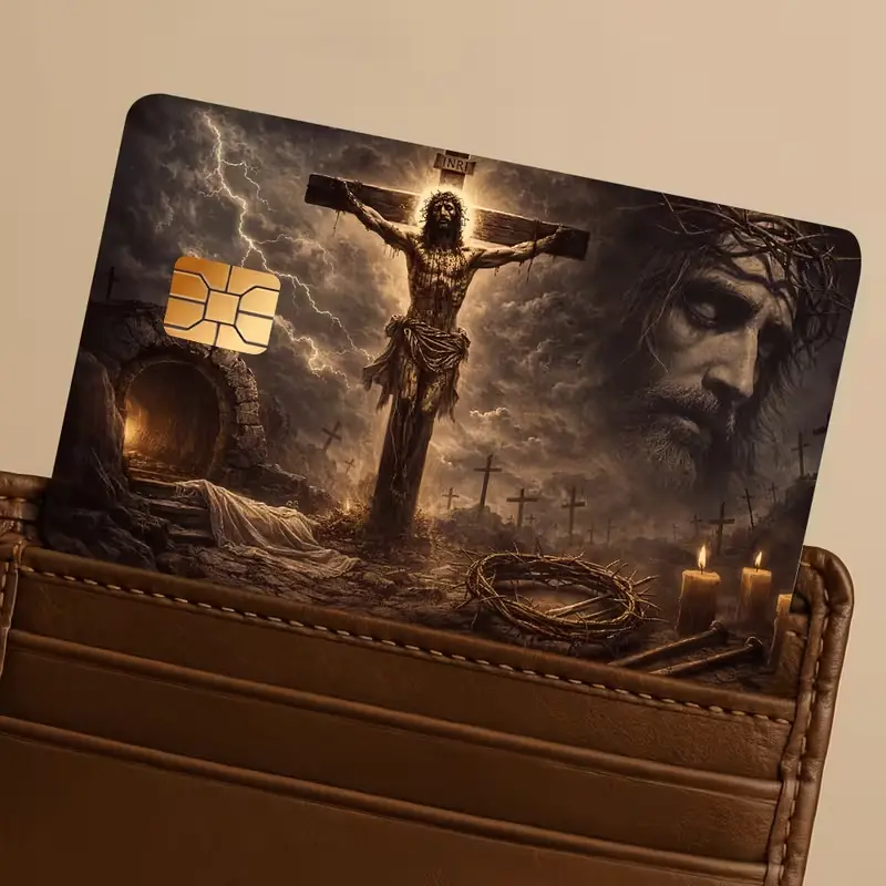 Christian Cross Wallet Accessory – Waterproof Credit Card Skin Sticker