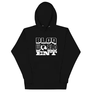Black BloQ World ENT Hoodie – Premium Streetwear Pullover, Unisex Hip Hop Merch, Soft Fleece Fit