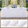 8/6FT 10 Packs Spandex Rectangle Table Cover Cloths with Skirt Good Gift for Wedding Folding Table Banquet Baby Shower Birthday Party