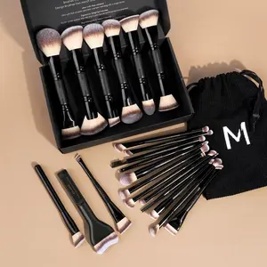 Maange 21-Piece Professional Makeup Brush Set with Storage Bag, Includes Foundation, Blush, Powder, Eyeshadow, Mascara Brushes, Perfect Gift for Women, Cosmetics Brushes Set, Make Up Tools