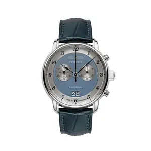 Zeppelin Friedrichshafen Unisex Fashion Watch - Blue Dial, Leather Strap