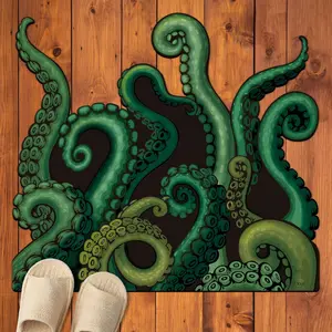 Cthulhu tentacles bath mat microfiber water absorbent octopus rug antislip backing 275x236 unique gift decor for tabletop rpg gamers hp lovecraft fans and nautical enthusiasts