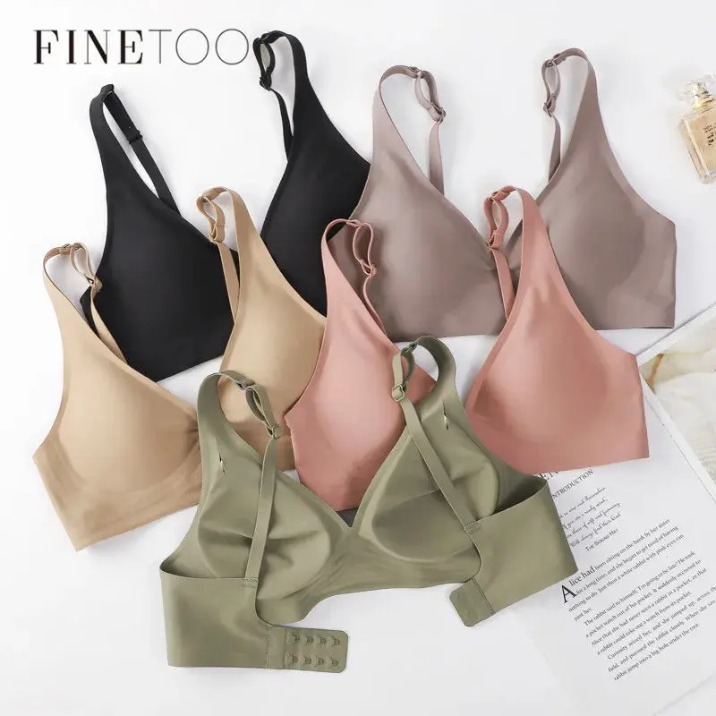 Comfy hypoallergenic Soft Wireless Bra Women Deep V Bras Sexy Bralette Padded Bra S-XL Female Seamless Underwear Comfortable Ladies Lingerie